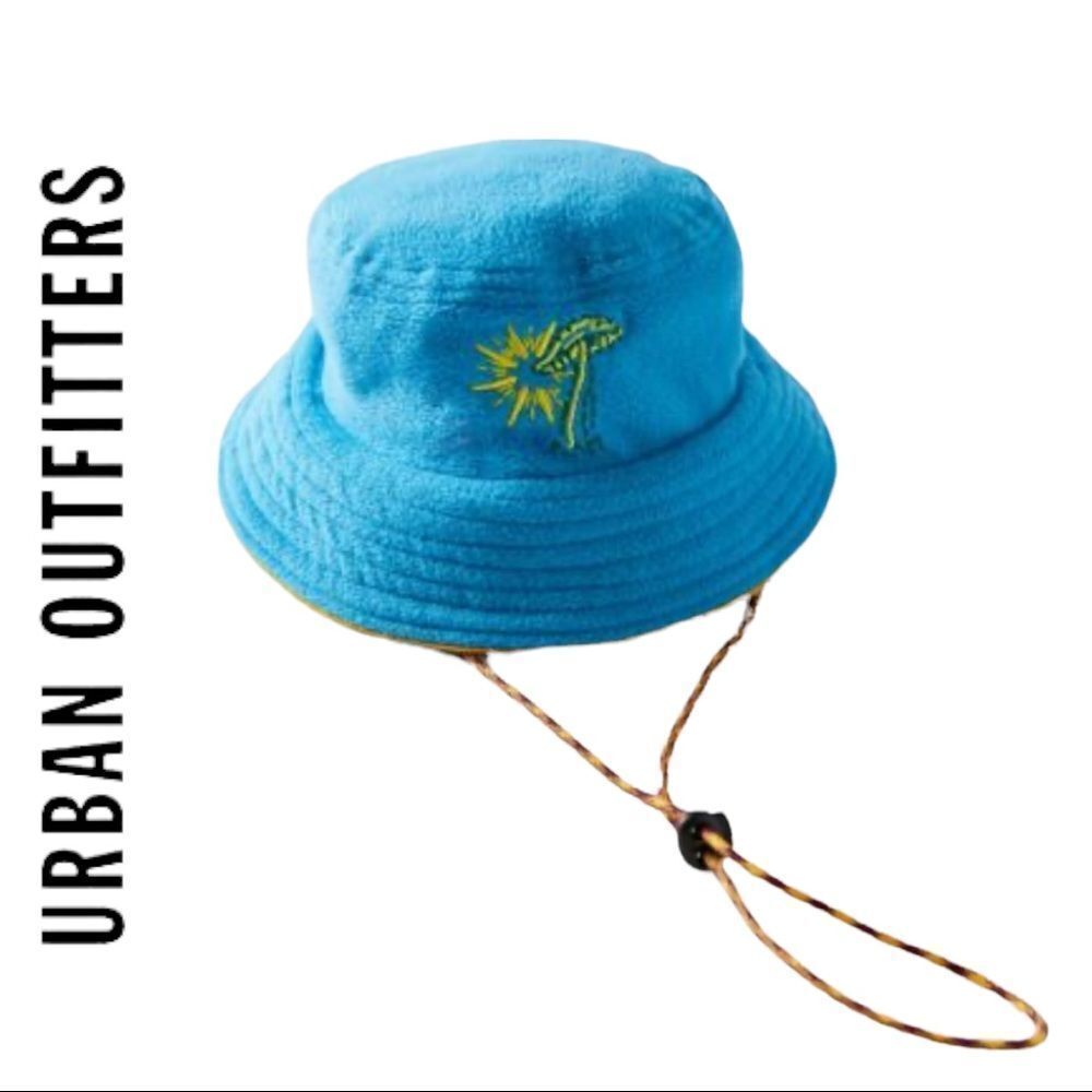 NEW Urban Outfitters Blue Fleece Women's Safari Bucket Cap Hat